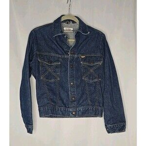 Vintage Big Yank Jacket Women S to M Ladies Blue Denim Pockets Snap Closure